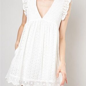 Mustard Seed Ivory Eyelet Dress